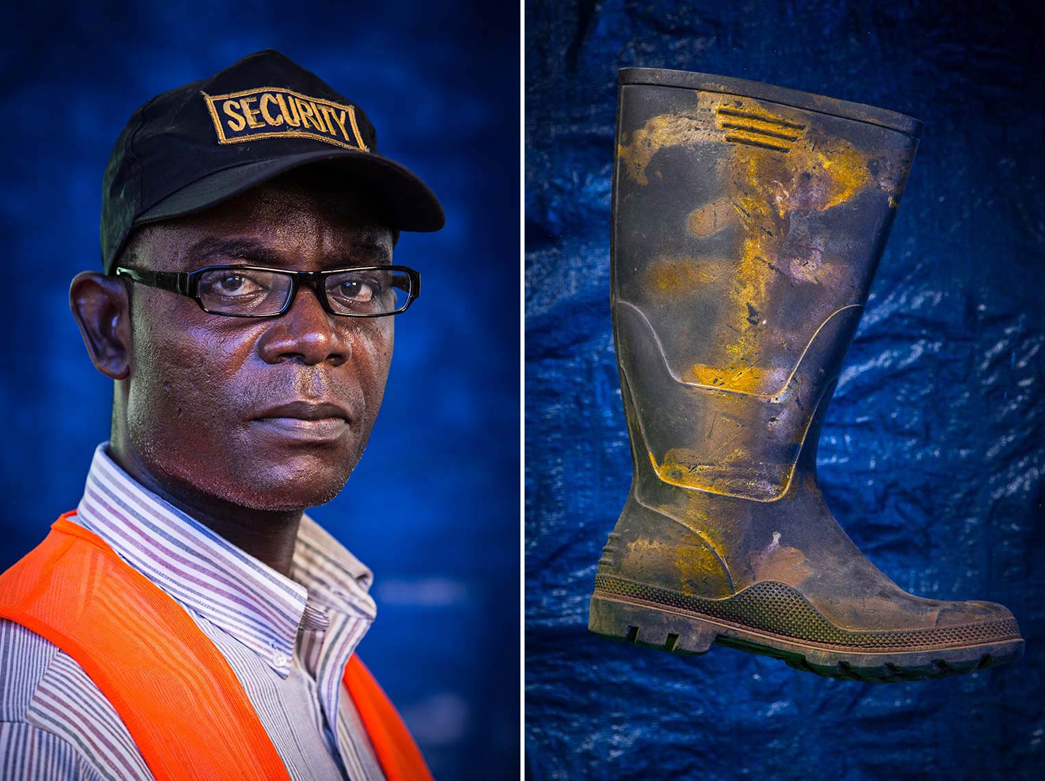 Series of images showcasing Personal Protective equipment used to guard against Ebola