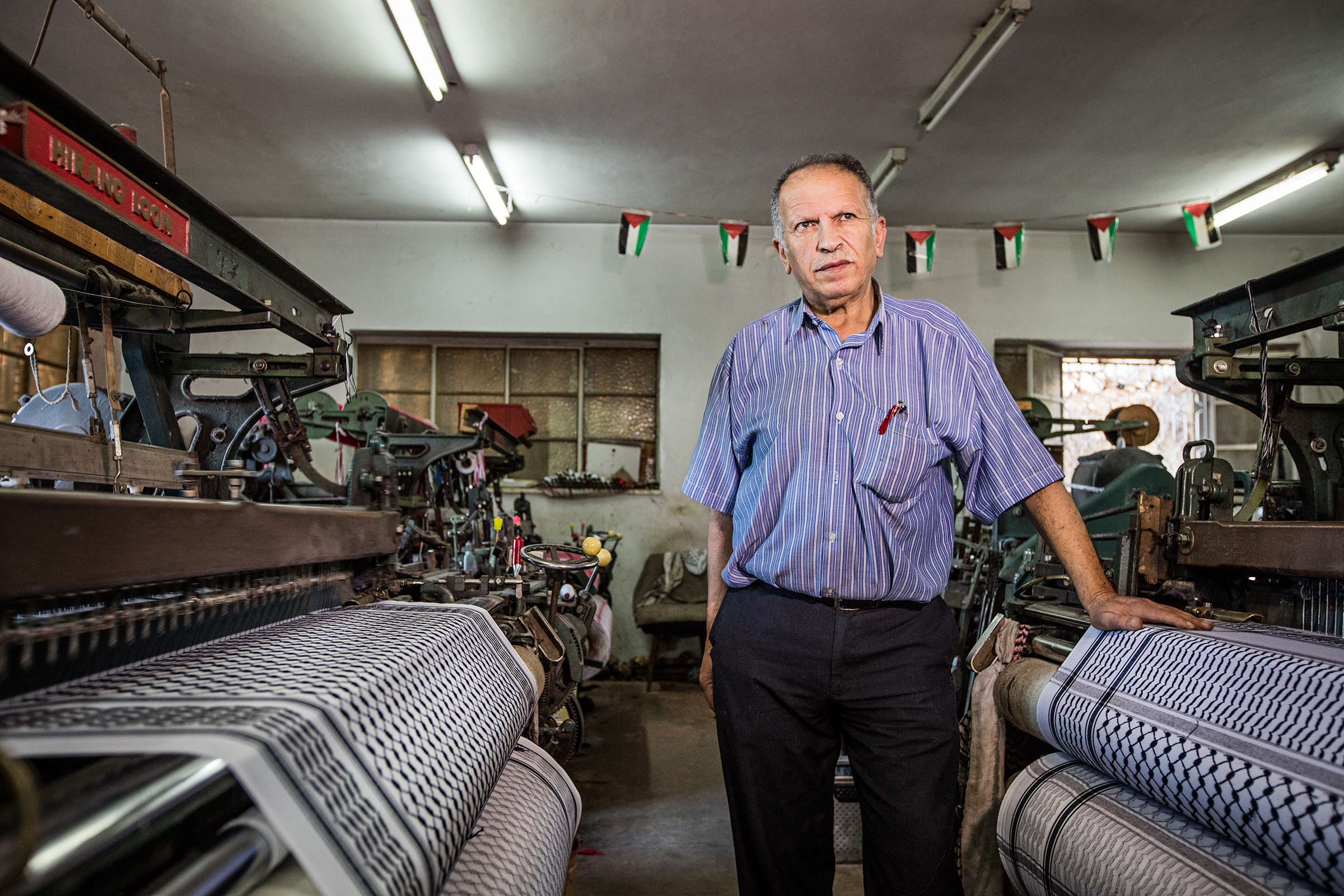 Portrait of a small business owner in his workshop in Palestine