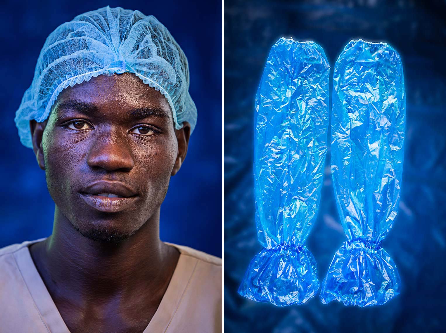 Faces of the people of the Ebola crisis created in a makeshift location studio